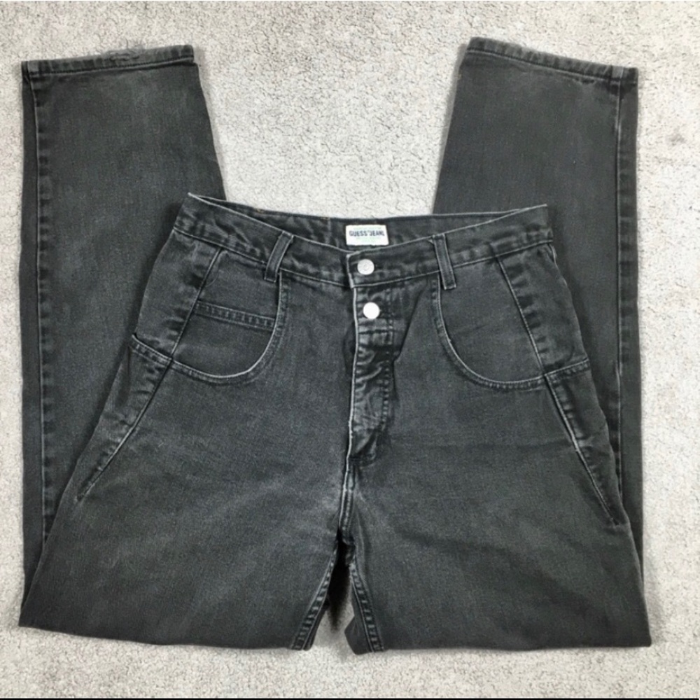 90’s GUESS Classic High Waist Tapered Black Jeans